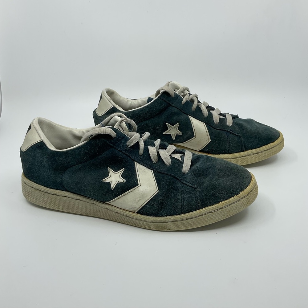 Vintage 90s Converse All Star Pro Suede University Blue White Sneakers 8